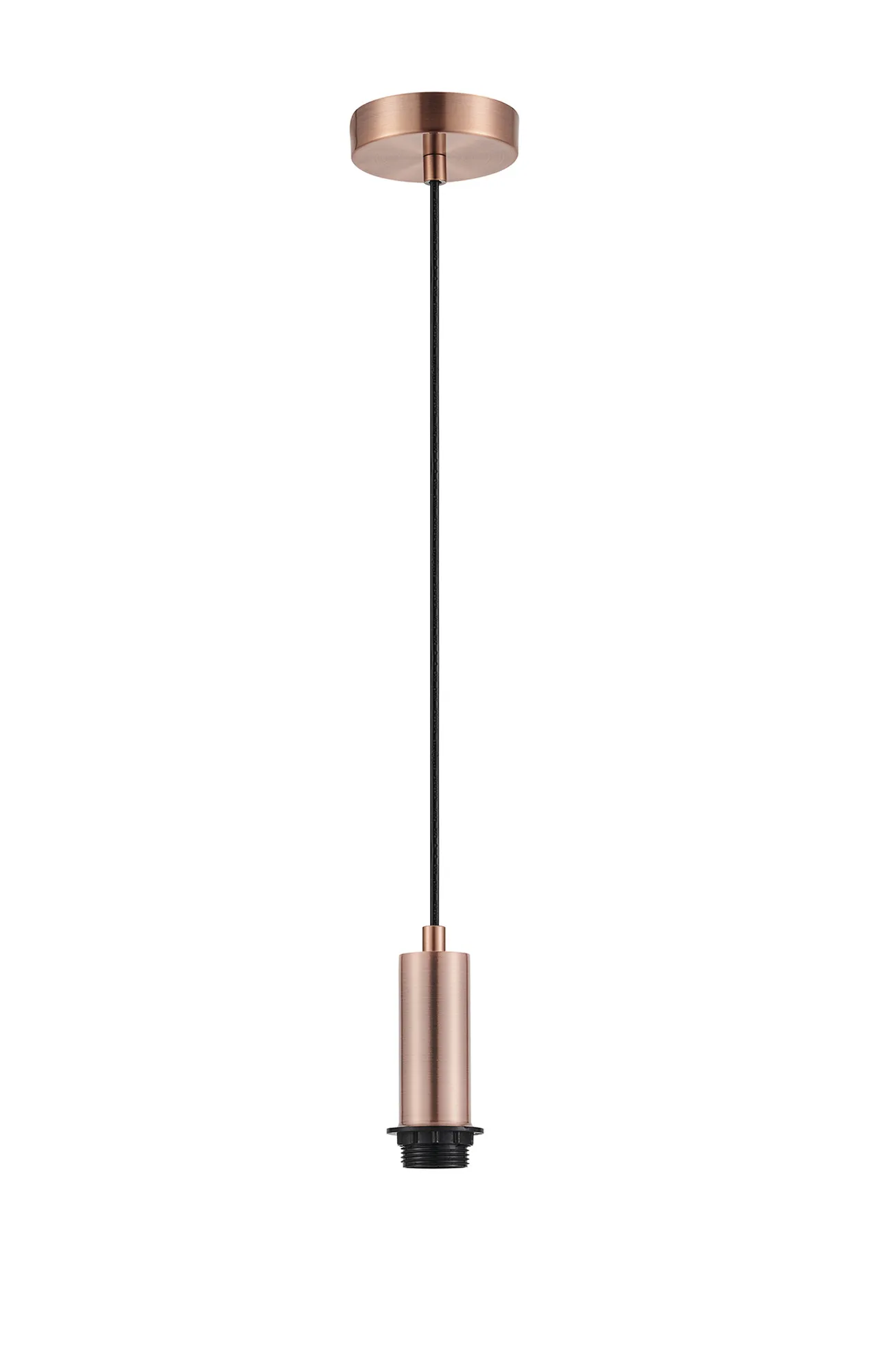 D1020AC  Wick 1.7m 1 Light Pendant, 1 x E27, Antique Copper